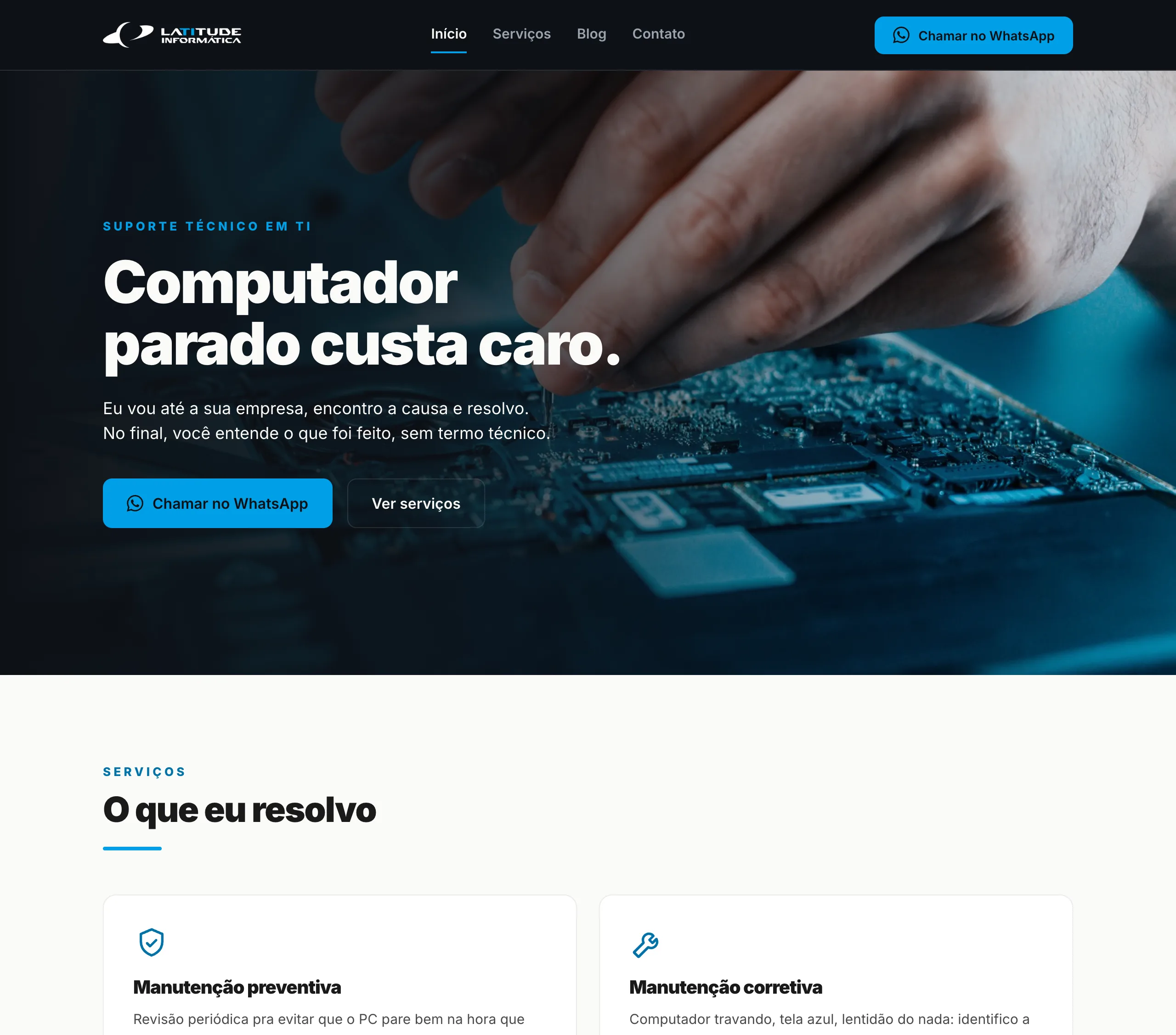 Site da Latitude Informática
